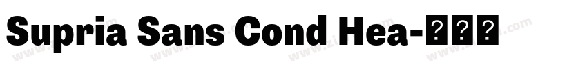 Supria Sans Cond Hea字体转换